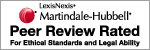 LexisNexis Martindale-Hubbell Peer Review Rated For Ethical Standards and Legal Ability